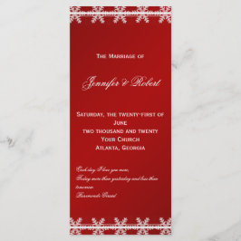 Programa Casamento no inverno Red White Snowflake