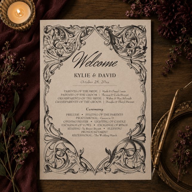 Programa Casamento Preto e Bege ao Estilo Vitoriano Até a M (Criador carregado)