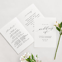 Casamento Preto e Branco com Script Minimalista