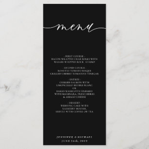 Programa Casamento Preto Minimal Limpo Simples Moderno