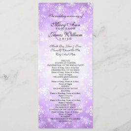 Programa Casamento Purple Winter Wonderland Sparkl
