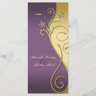 Programa Casamento - Púrpura Clássica e Dourada Fl