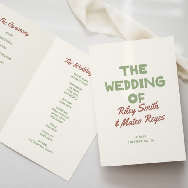 Programa Casamento Retro Moderno e Divertido em Tons Terros (Criador carregado)