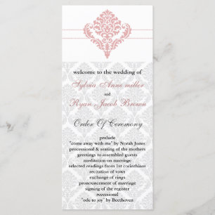 programa Casamento rosa damask