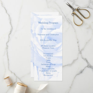 Programa Casamento rosa Design Azul Colorido