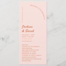 Programa Casamento Rosa e Laranja Retrô