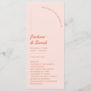Programa Casamento Rosa e Laranja Retrô