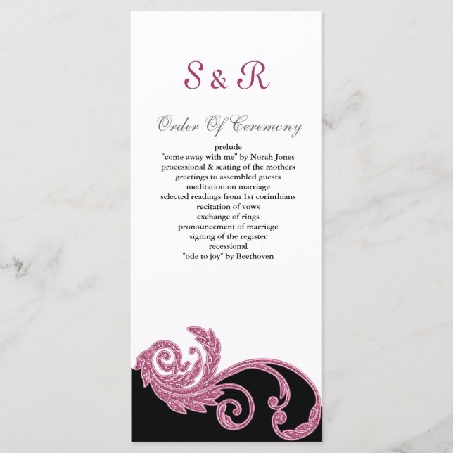 Programa Casamento Rosa, Negro e Branco (Frente)