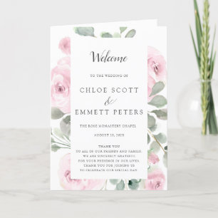 Programa Casamento rosa Rose Eucalyptus