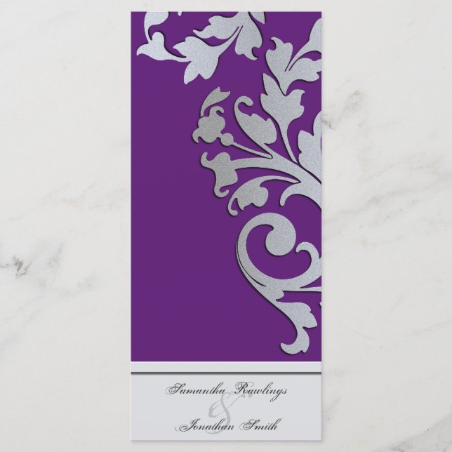 Programa Casamento - Roxo de Prata Roxo (Frente)