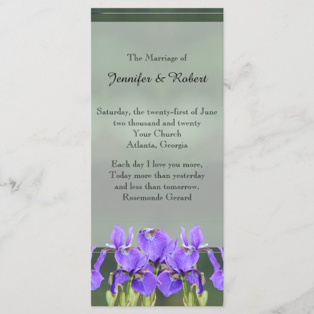 Programa Casamento Roxo Iris (Frente)