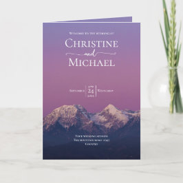 Programa Casamento roxo roxo de montanhas de neve