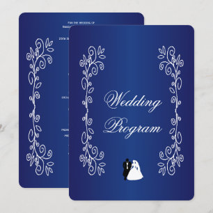 Programa Casamento Royal Blue Colour Bride Groom