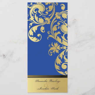 Programa Casamento - Royal Blue & Dourado Shimmer