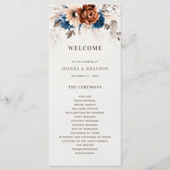 Programa Casamento Russo de Grass Marinho Terracotta Blue P (Frente)