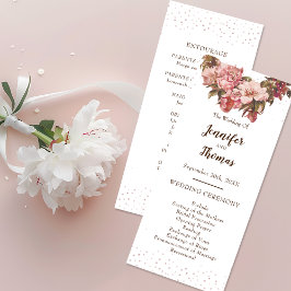Programa Casamento Rustic Floral Pink