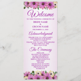 Programa Casamento Rústico Elegante Floral Amarelo Rosa