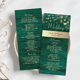 Programa Casamento Rústico Verde Esmeralda