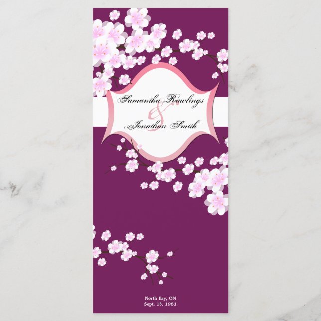 Programa Casamento - Sangria & White Cherry Blosso (Frente)