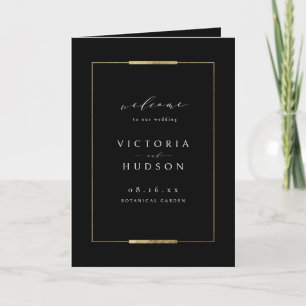 Programa Casamento Simples Clássico Preto Elegance com Mold