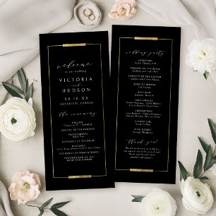 Programa Casamento Simples Clássico Preto Elegance com Mold