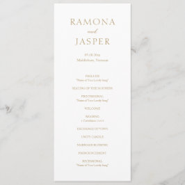 Programa Casamento Simples Dourado Moderno e Ousado