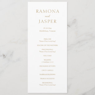 Programa Casamento Simples Dourado Moderno e Ousado