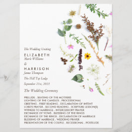 Programa Casamento Simples e Elegante de Flores Botânicas S