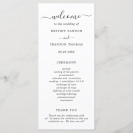 Programa Casamento Simples e Elegante Preto e Branco