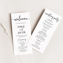 Programa Casamento Simples Minimalista Clássico Moderno