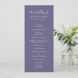 Programa Casamento Simples Moderno Roxo Empolado