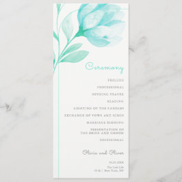 Programa Casamento Teal Peonies