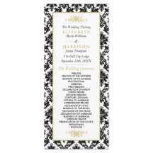 Casamento tema damasco Dourado, Preto e Branco