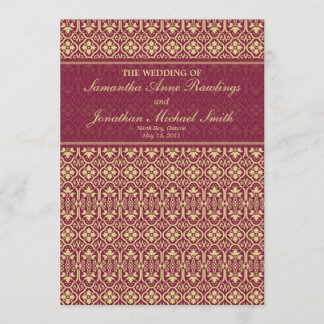 Programa casamento tema damasco - Rota e Creme
