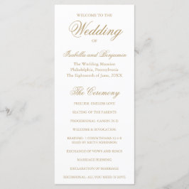 Programa Casamento Tradicional Elegante Formal a Ouro