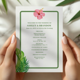 Programa Casamento Tropical de Flores Verdes e Rosas na Cos