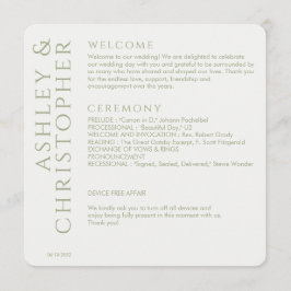 Programa Casamento Verde da Elegante Modern Sage