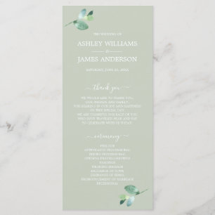 Programa Casamento Verde Eucalyptus Foliage - Script Chic