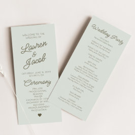 Programa Casamento Verde Minimalista Moderno