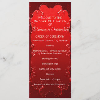 Programa Casamento Vermelho Elegante