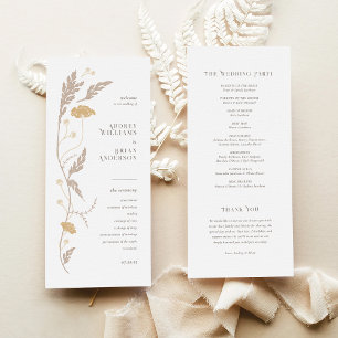 Programa Casamento Vintage Art Nouveau