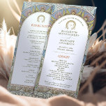 Programa casamento vintage Art Nouveau de Mucha<br><div class="desc">Apresentando o programa de Casamento vintage editável de Alphonse Mucha, agora disponível no Zazzle! Este programa elegante é a maneira perfeita de guiar seus convidados através do seu dia especial. O Programa de Casamento vintage apresenta uma bela design de Nouveau de Arte pela lendária Alphonse Mucha. Os detalhes são suaves...</div>