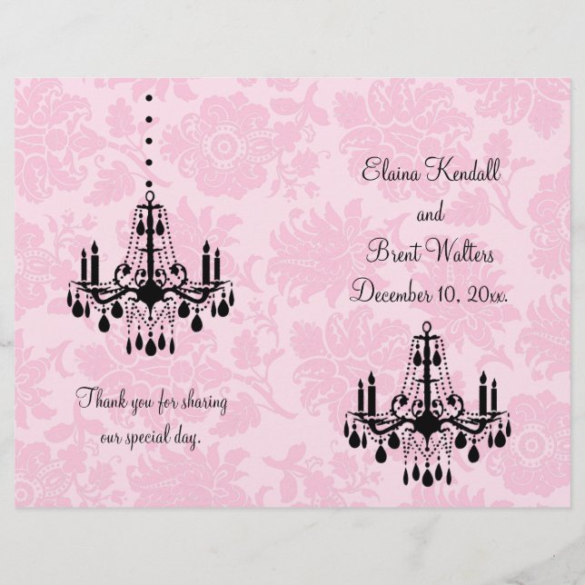 Programa Casamento Vitoriano Chandelier (Frente)