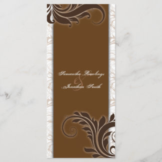 Programa Casamento White Brown Beige Elegante Flor