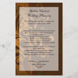 Programa Castanho/Dourado/Verde, Menu ou Folheto