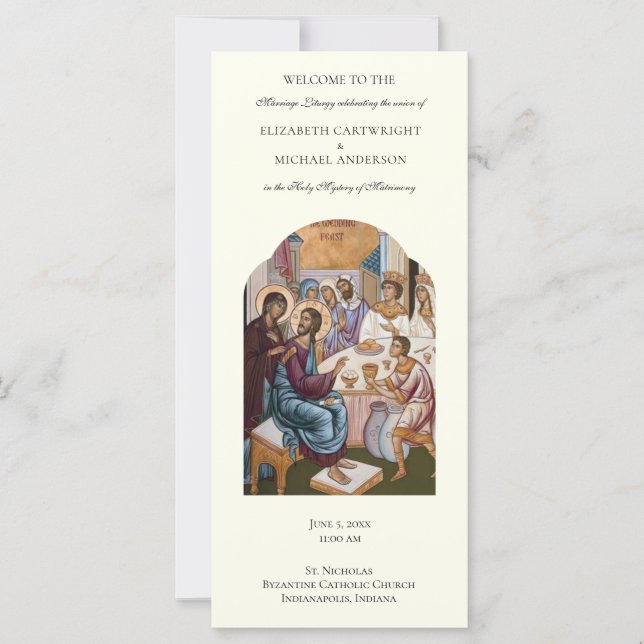 Programa Católico Bizantino de Casamento Ortodoxo (Frente)