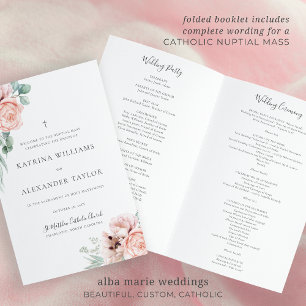 Programa Católico de Cerimônia de Casamento Katrin