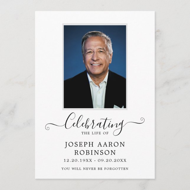 Programa Celebração da Ordem de Serviço de Fotos da Vida (Frente)