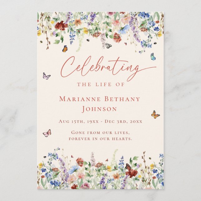 Programa Celebração da vida Ordem de serviço (Frente)