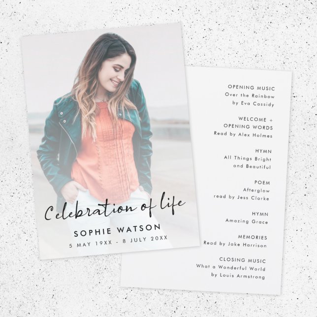 Programa Celebração da Vida | Ordem Funeral de Serviço (Criador carregado)